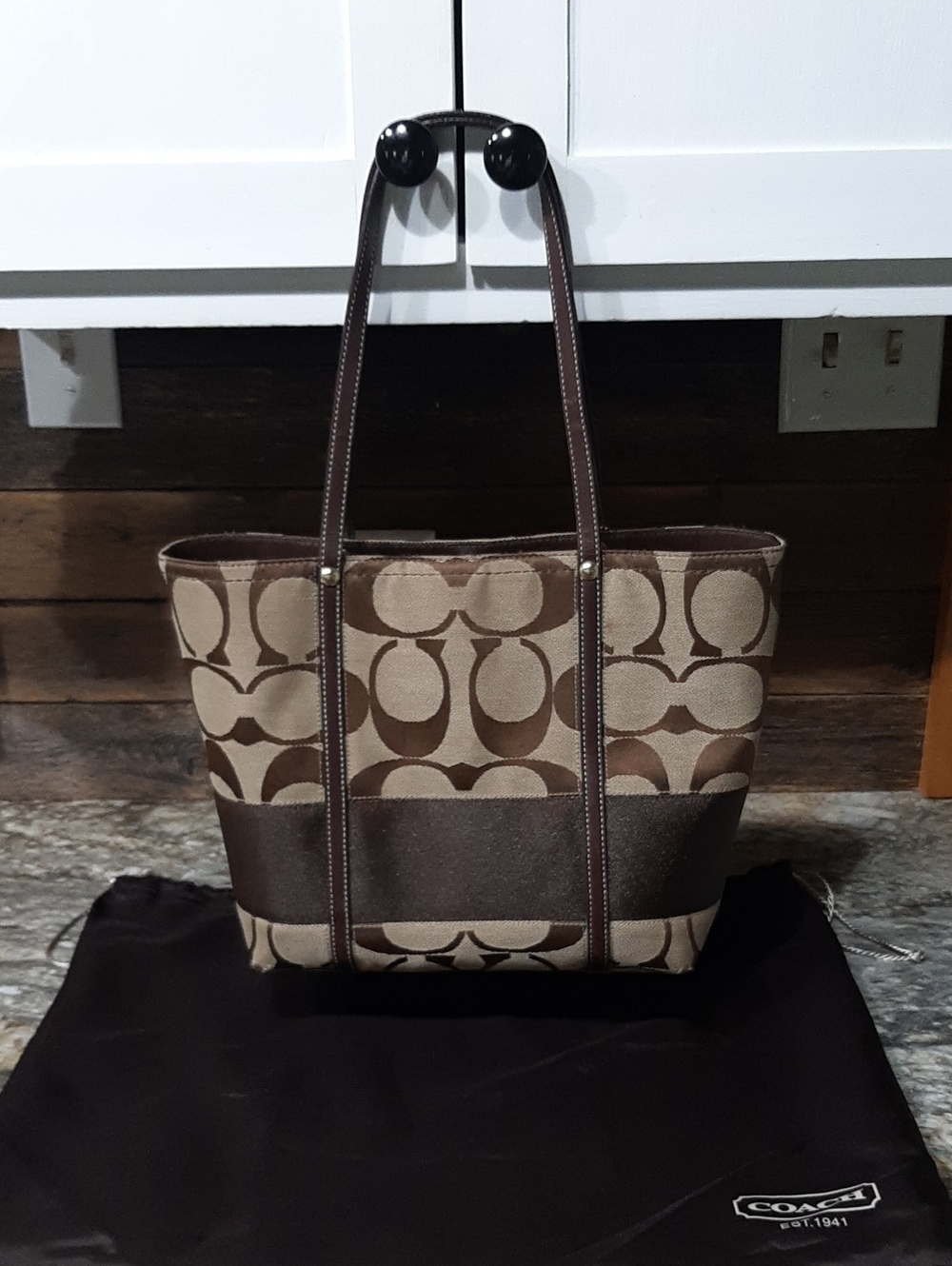 COACH Vintage Signature tote bag, Dust bag included!AUTHENTIC #G0767-11098 - Picture 2 of 14